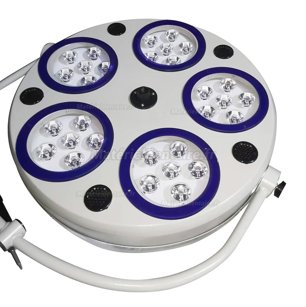 Lampe chirurgicale dentaire LED 25 W sans ombre, 5 trous (montage au plafond)